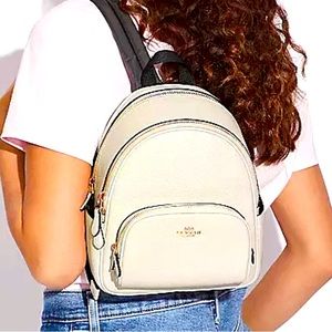Authentic Coach Mini Court Backpack NWOT Ivory Cream/Tan